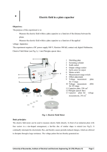 Electric field in a plate capacitor