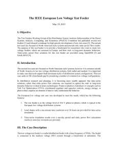 IEEE European LV Test Feeder - Draft