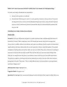 Asthma Exacerbation Case Study for Nursing Students