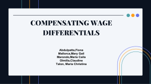 PPT-LABOR MARKET - COMPENSATING WAGE DEFFIRENTIALS