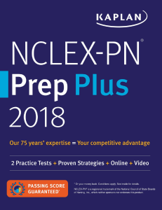 NCLEX-PN Prep Plus 2018 - Kaplan Nursing