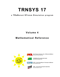 TRNSYS 17 - Mathematical Reference