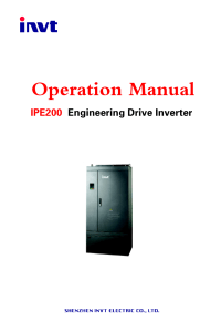 IPE200 Operation Manual