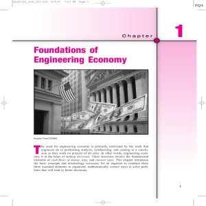 Foundations of Engineering Economy
