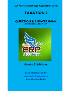 WORD FILE OF QUESTION & ANSWER BANK OF ICAB APPLICATION LEVEL TAXATION II FOR WHOM WHO ARE INTERESTED TO TAKE THE CHALLENGE OF RECTIFYING THE ERRORS(2)