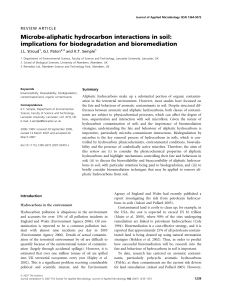 J of Applied Microbiology - 2007 - Stroud - Microbe%E2%80%90aliphatic hydrocarbon interactions in soil  implications for