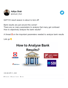 How to Analyse Banks 