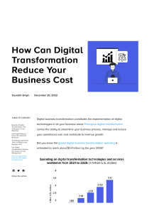 How to reduce your business cost with digital transformation