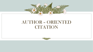 Author Oriented Citation