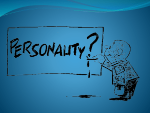 1.Intro to PERSONALITY THEORIES
