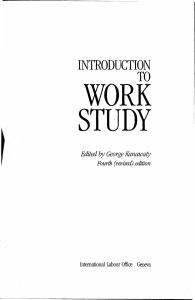 Introduction to Workstudy by George Kanawaty
