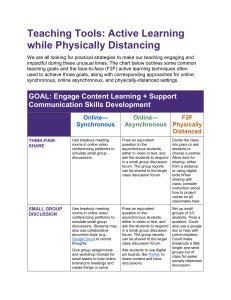 ACTIVE LEARNING WHILE PHYSICALLY DISTANCING