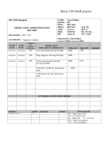 Medication Administration Record for Lotta Fallings