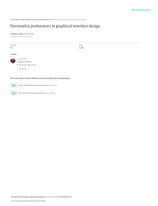 Personality preferences in graphical interface des