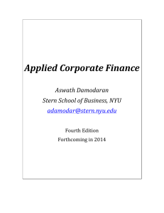 Applied Corporate Finance Aswath Damodaran