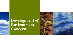 CH1 Development of Environment Concerns