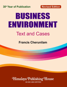 business environment Book by Francis Cherunilam