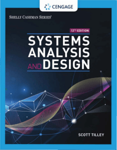 Systems Analysis and Design by Scott Tilley new