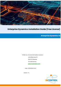 Enterprise Dynamics Installation Guide (Free License)
