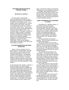 SIZING-AND-SELECTION-OF-HYDROCYCLONES