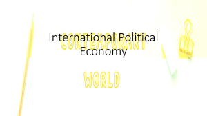 Lecture - International Economy