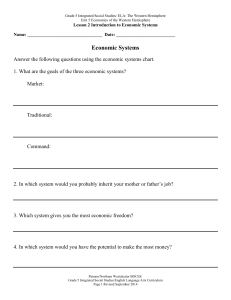 Economic Systems Worksheet