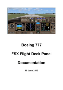 Boeing 777 VX Panel Installation and Documentation