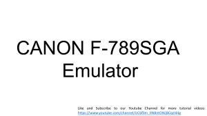 CANON F-789SGA Emulator for Board Exams - (CalTech Vids Soon ^ ^)