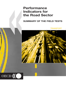 Road Sector Performance Indicators Field Test Summary