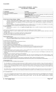 VAT Output Taxes: Course Material