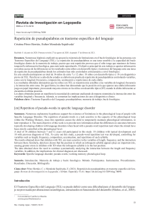 Repetición de pseudopalabras en trastorno específico del lenguaje