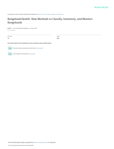 Rangeland Health: New Methods - Journal Article