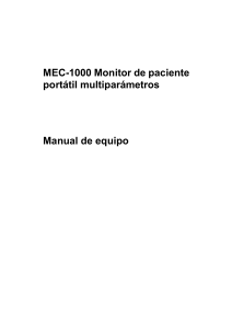 MANUAL DE EQUIPO MONITOR DE SIGNOS VITALES MINDRAY MEC 1000