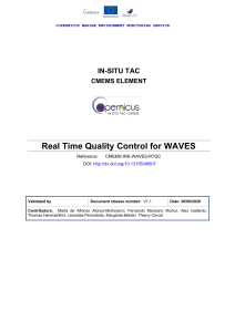 Real Time Quality Control for WAVES