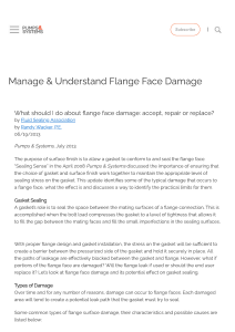 Manage & Understand Flange Face Damage   Pumps & Systems