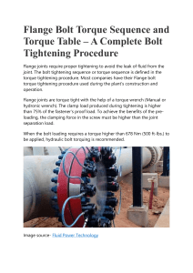 Flange Tightening Procedure