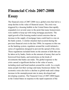 Financial Crsis 2007-2008