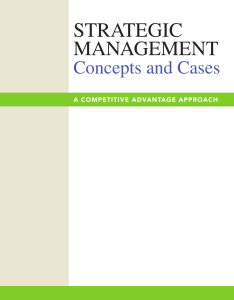 Chapter 1 - The Nature of Strategic Management