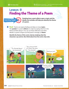 Lesson 8 Finding the Theme of a Poem 5.2