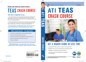 ATI TEAS Crash Course® Book + Online ---- (Pages 1 to 25)