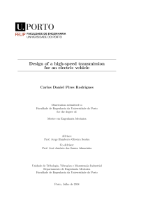 Design of a high-speed transmission for an electric vehicle