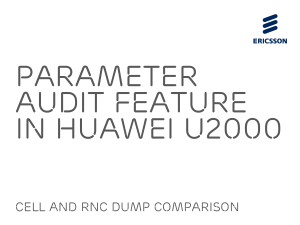 Parameter Audit Feature in Huawei U2000