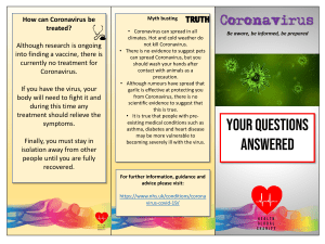 Coronavirus advise