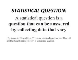 STATISTICAL QUESTION