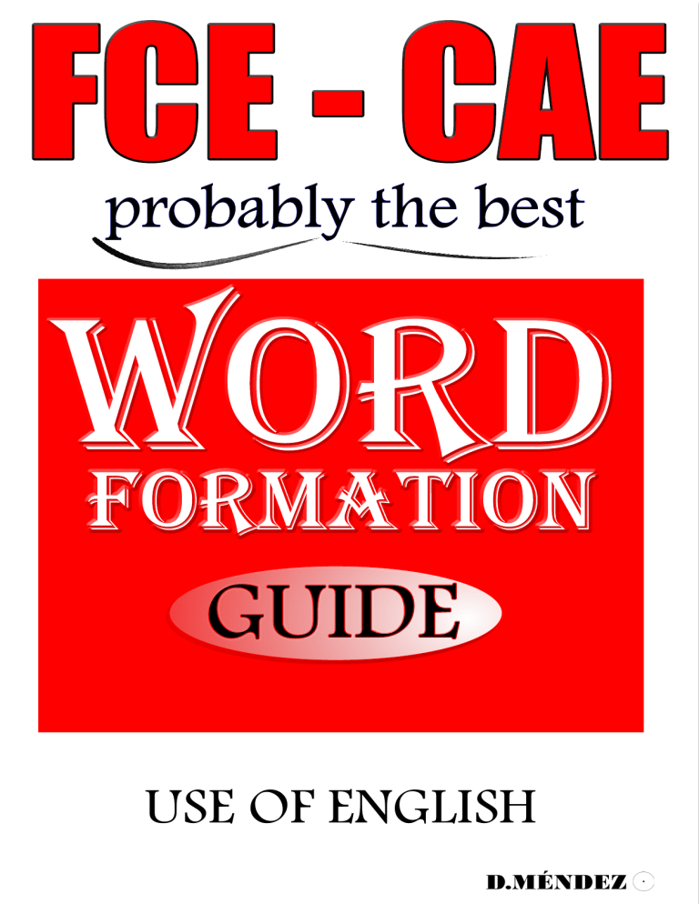 fce-cae-word-formation-guide