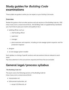 General legal process syllabus   Study guides for Building Code examinations   ontario.ca