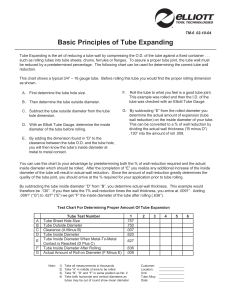 Basic Principles of Tube Expanding
