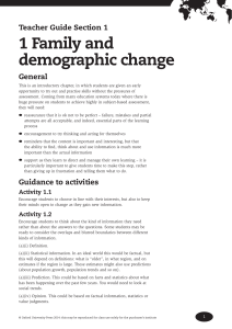 1 Family and demographic change