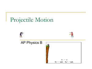 AP Physics 1 - Ch 3 Projectile Motion