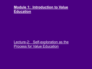 L2 Self-exploration as the Process for Value Education